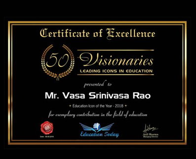 EDUCATION TODAY - VISIONARY AWARD 2018