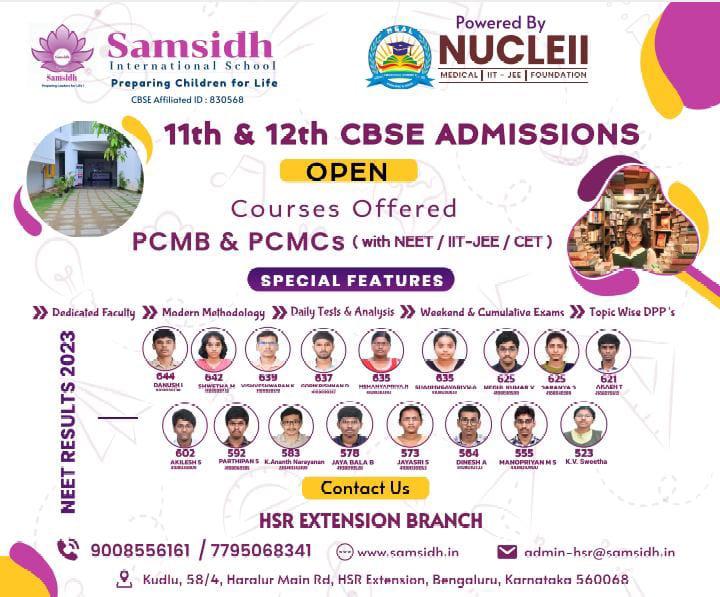 Best CBSE School in HSR Extension